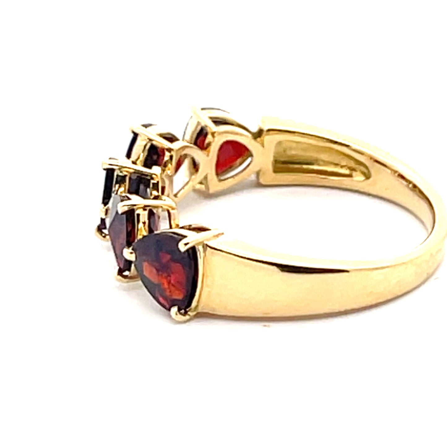 K18YG Garnet Ring Size US 6.5