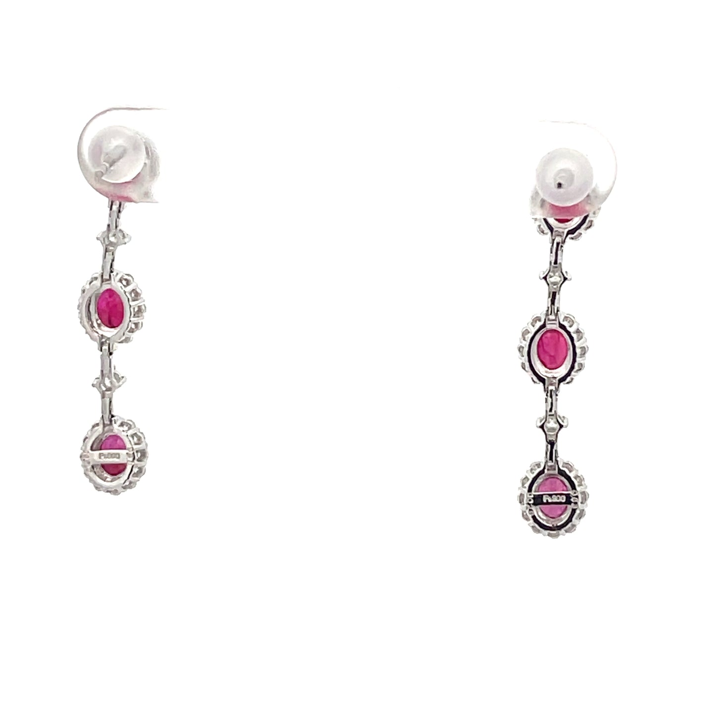 PT Ruby Earrings w/ Diamonds