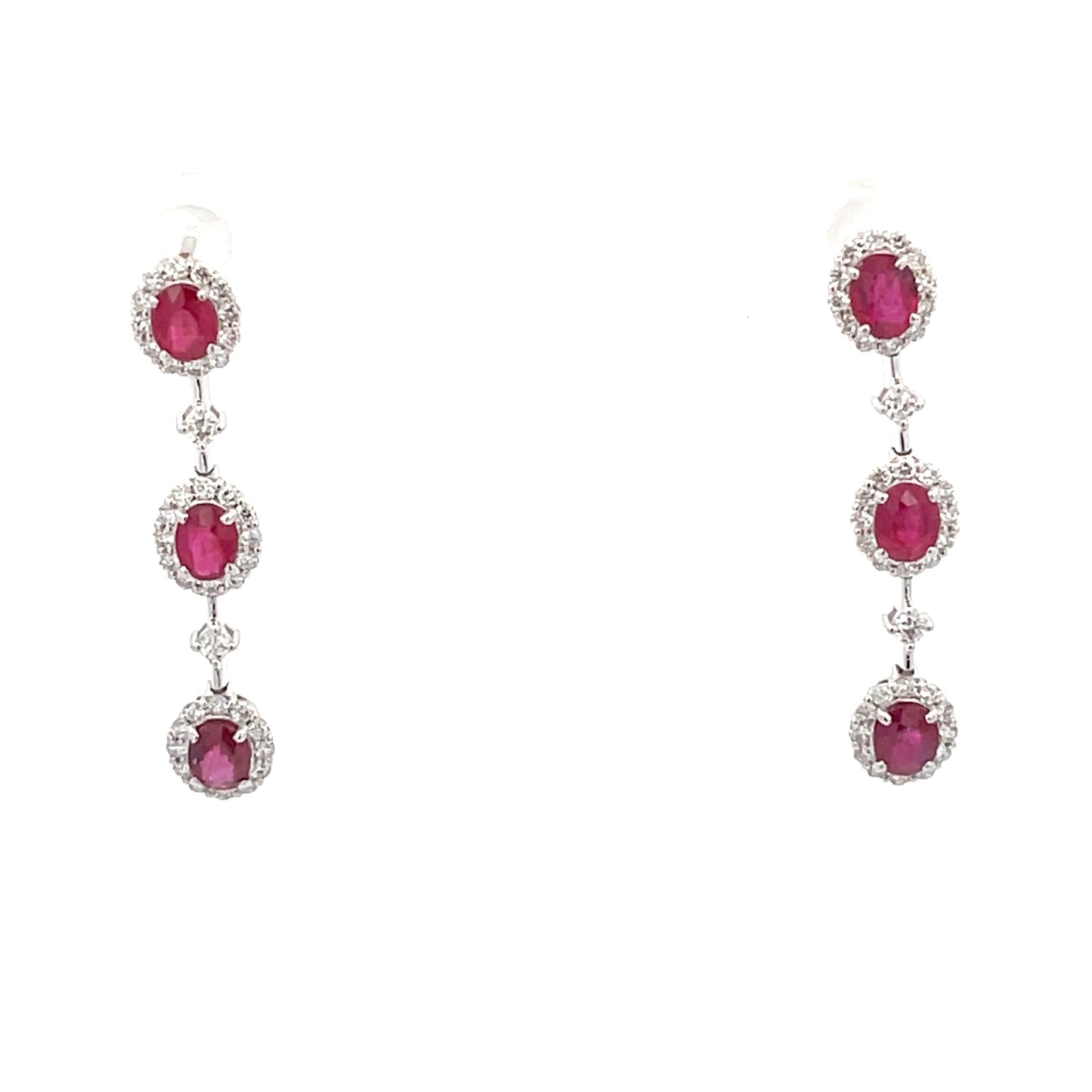 PT Ruby Earrings w/ Diamonds