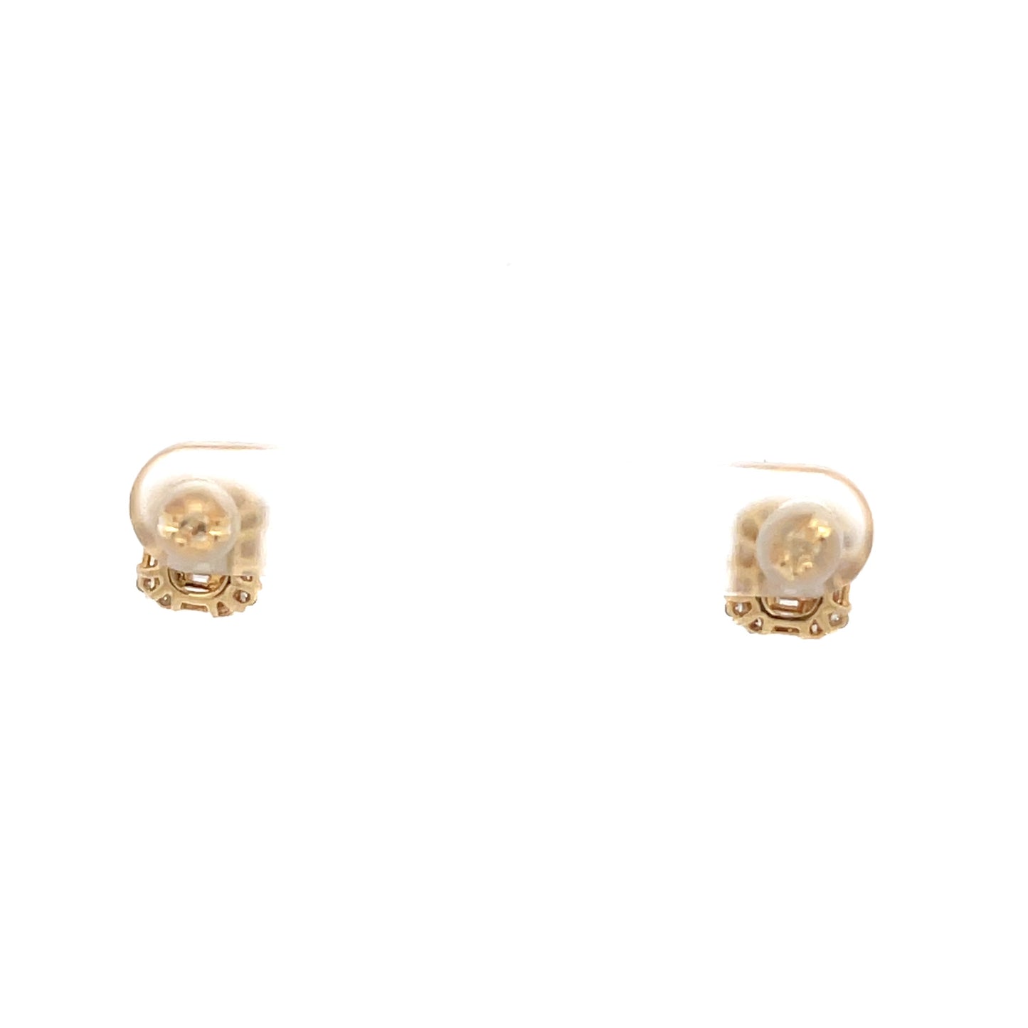 K18YG D0.60ct Baguette Stud Earrings