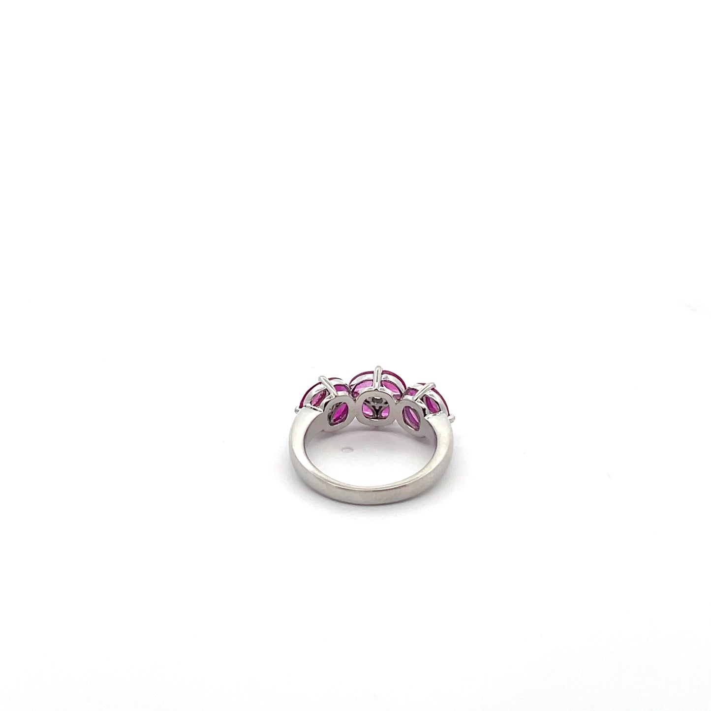 Pt950 1.85ct Flower Ruby with D0.120ct RING US 5.5