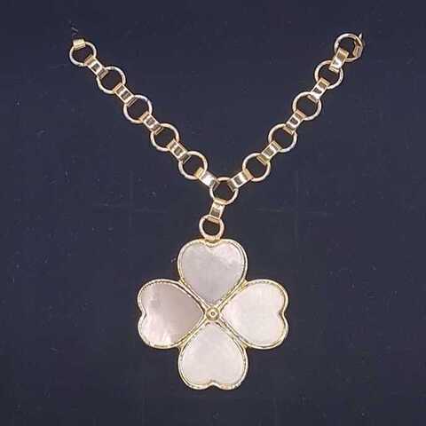 K18YG Clover Necklace L42cm (On Hand)