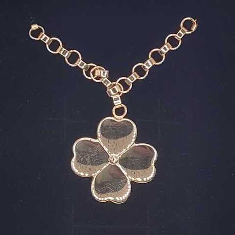 K18YG Clover Necklace L42cm (On Hand)