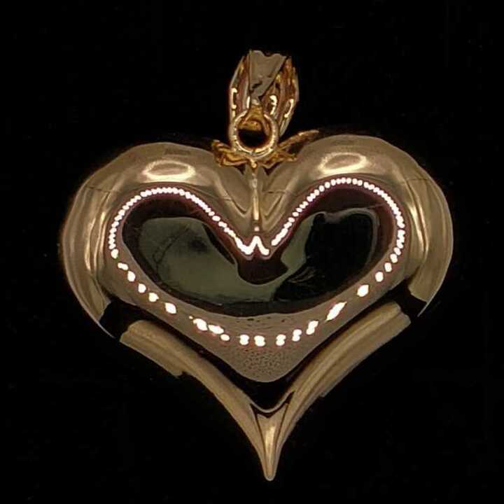 18KYG Huge Heart Pendant (On Hand)